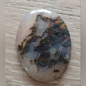 Dendritic Natural Agate Oval Cabochon Scenic 30 mm × 22 mm